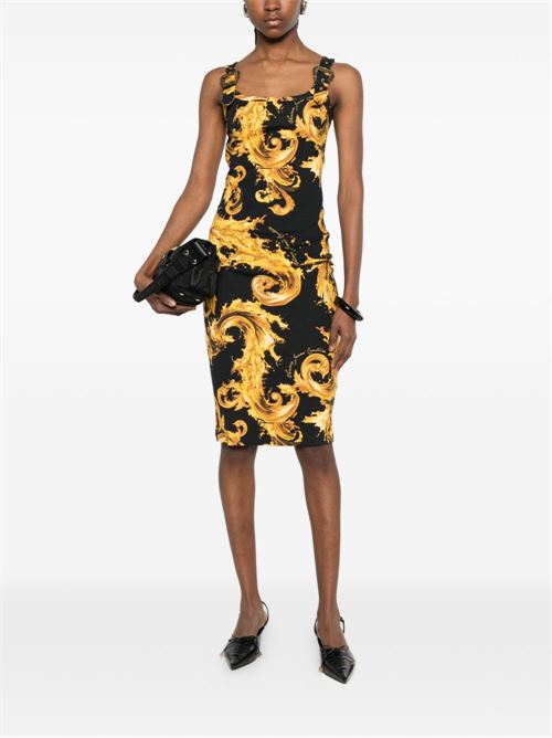 Abito donna midi con stampa barocca Versace jeans Couture | 80HAO943JS550G89